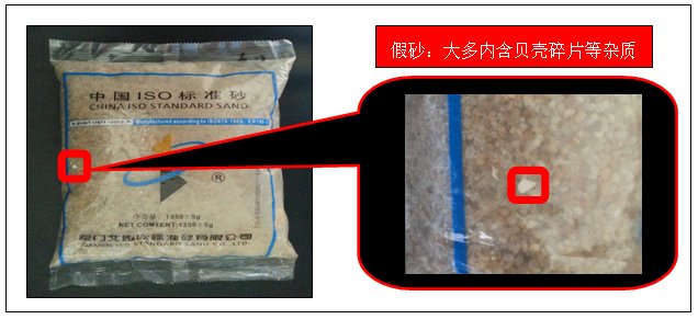 如何快速辨别假冒中国ISO标准砂